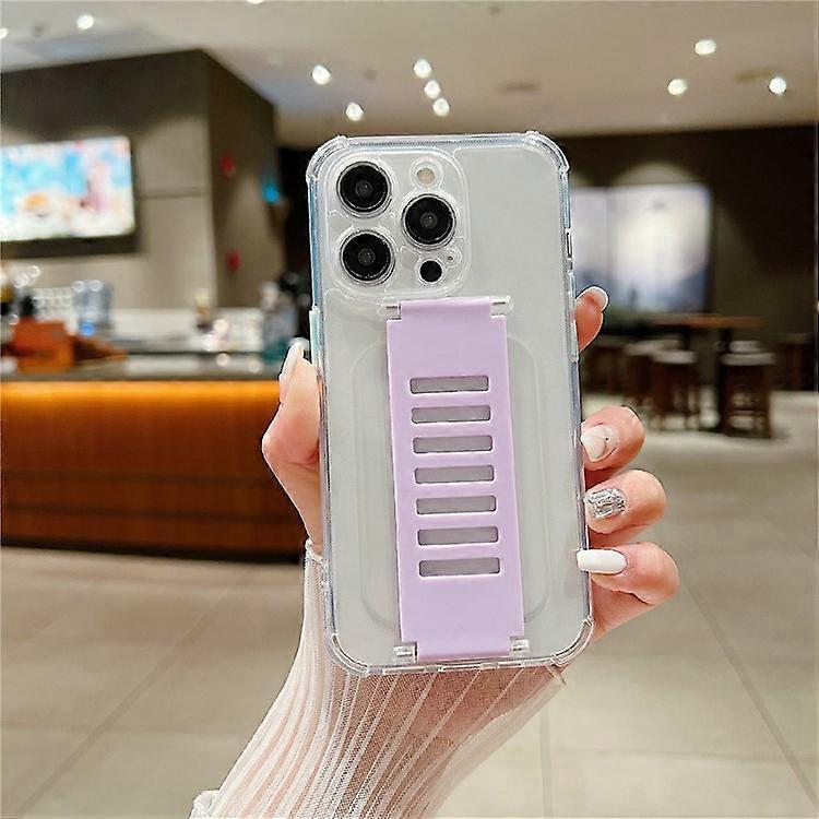 Compatible For iPhone 14 Pro Max Clear Case TPU Phone Protective Cover Wrist Strap Grip Loop