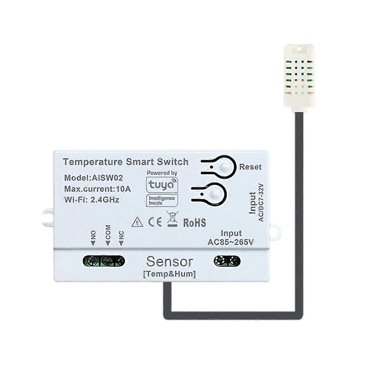 Tuya Temperature Humidity Switch Sensor WiFi Temperature Humidity Switch Sensor with Temperature an