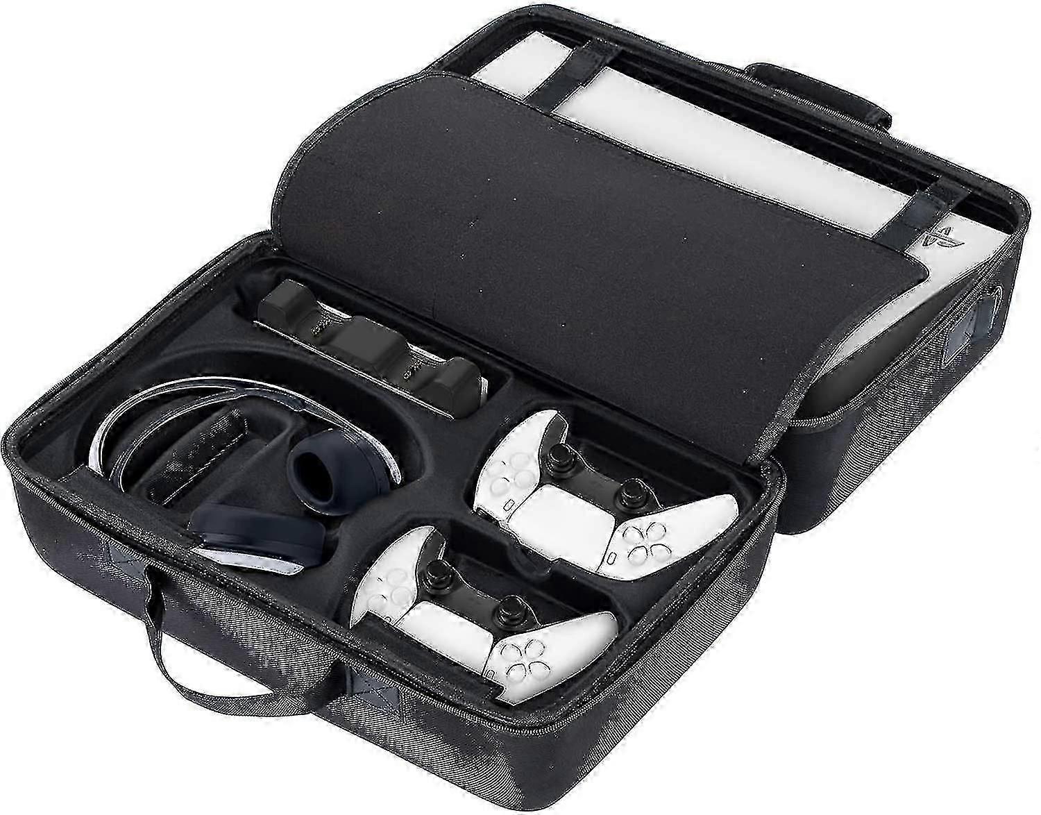 Waterproof Hard Shell Protective Carrying Case for PS5 Console & Accessories, Shockproof Storage Organizer with Durable Design