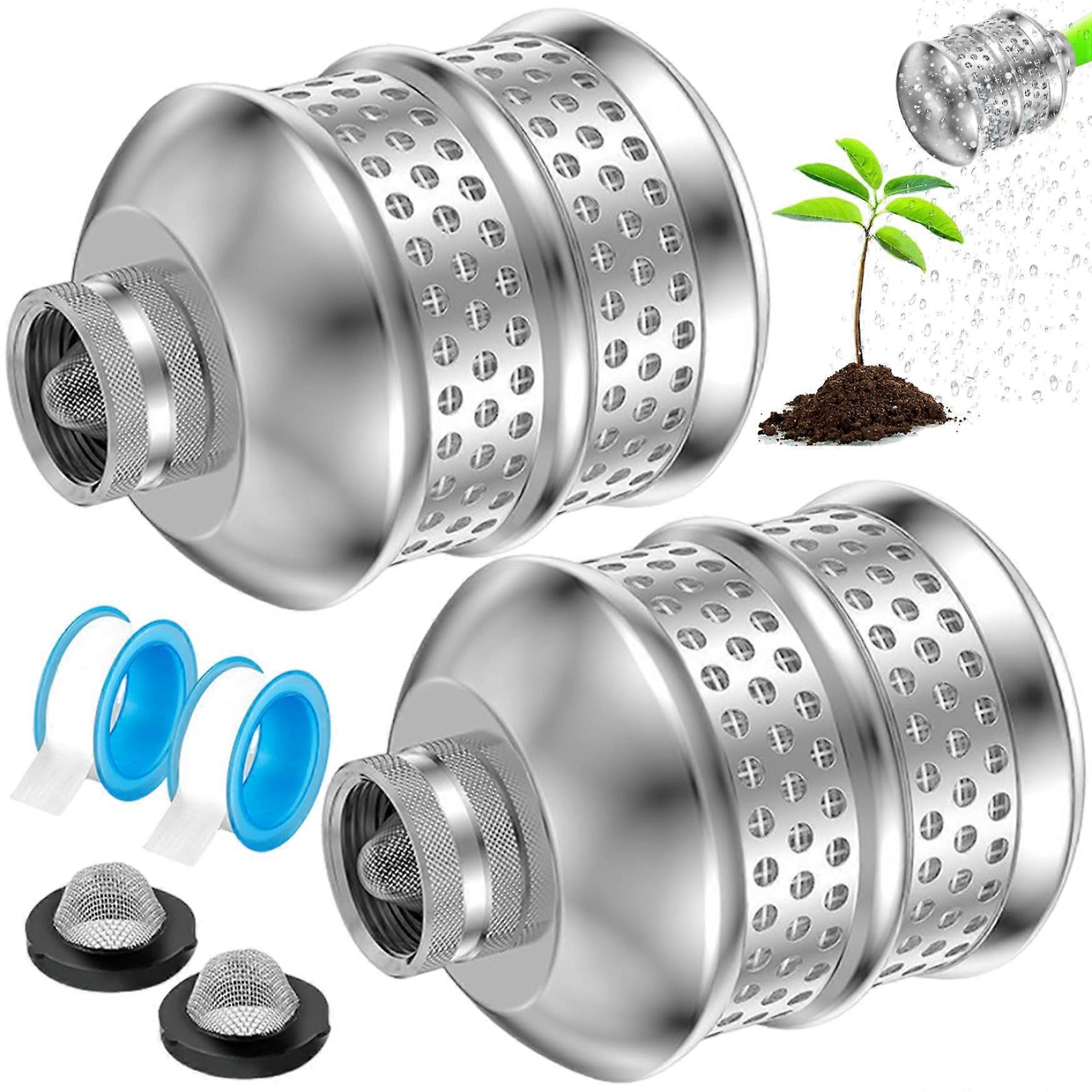 Aluminum Sprinkler Head Two Pack 3/4 Inch Thread Garden Diffuser Flood Nozzle, Two Rolling Bands, Soaker For Lawn