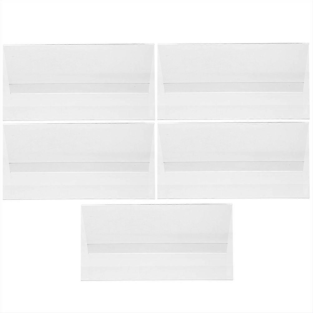 5Pcs Double Sided Name Display Sign Clear Acrylic Signs Tabletop Card Holder Acrylic Display Stand