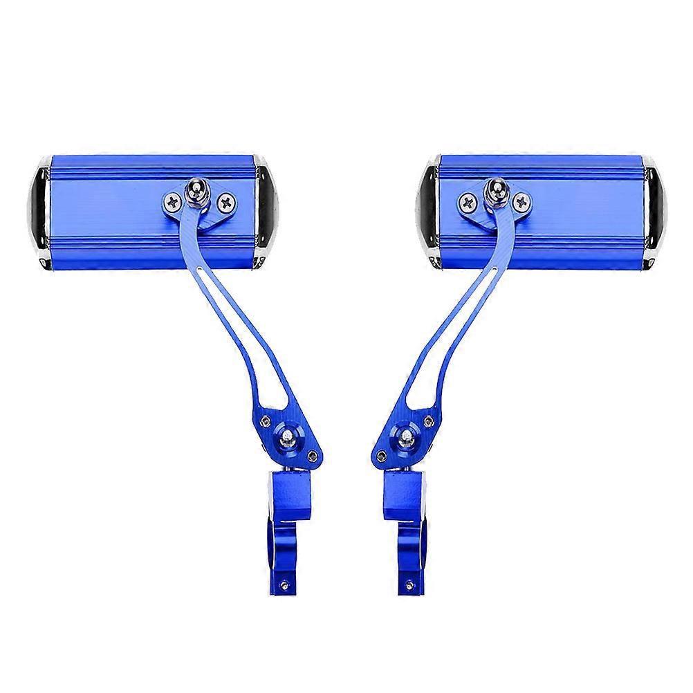 Lightweight Adjustable Bike Handlebar Mirror with HD Wide Angle Rear View for Blue Handlebars