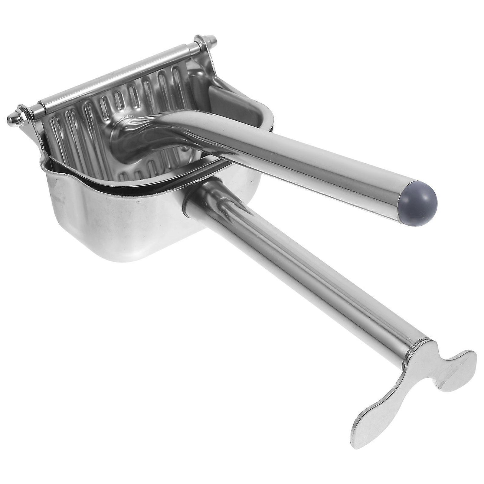 Manual Fruit Juicer Hand Press Squeezer Home Use Silver Ergonomic Handle 1Pc