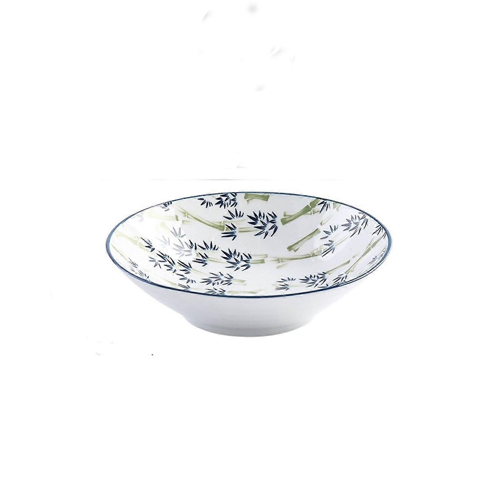 20.3 cm large dinner plate with various patterns, deep porcelain plate, microwave and dishwasher