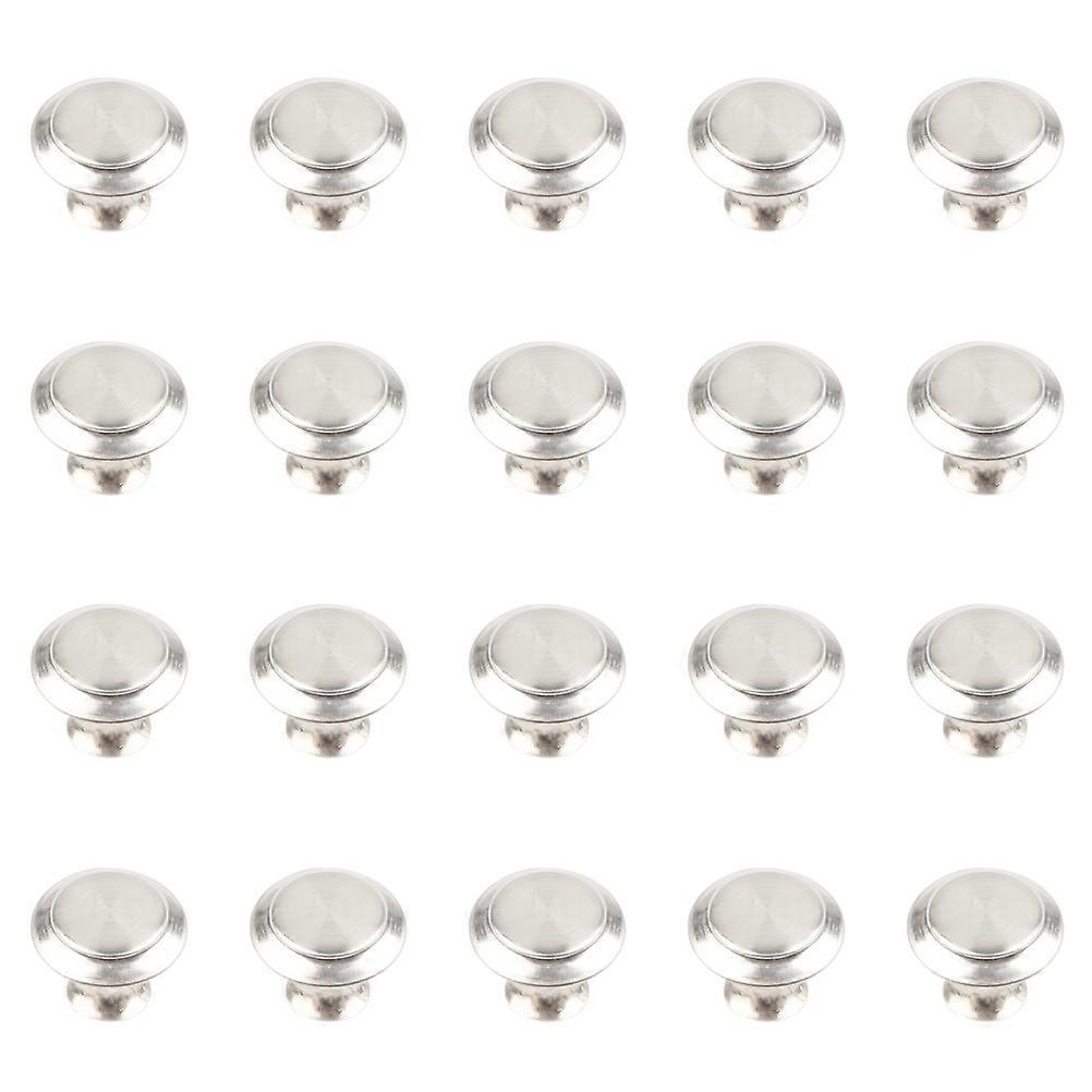 Furniture Knobs Dresser Knobs Cabinet Hardware Single Hole Cabinet Knobs Silver 2.7X2.7X2.1CM 20Pcs
