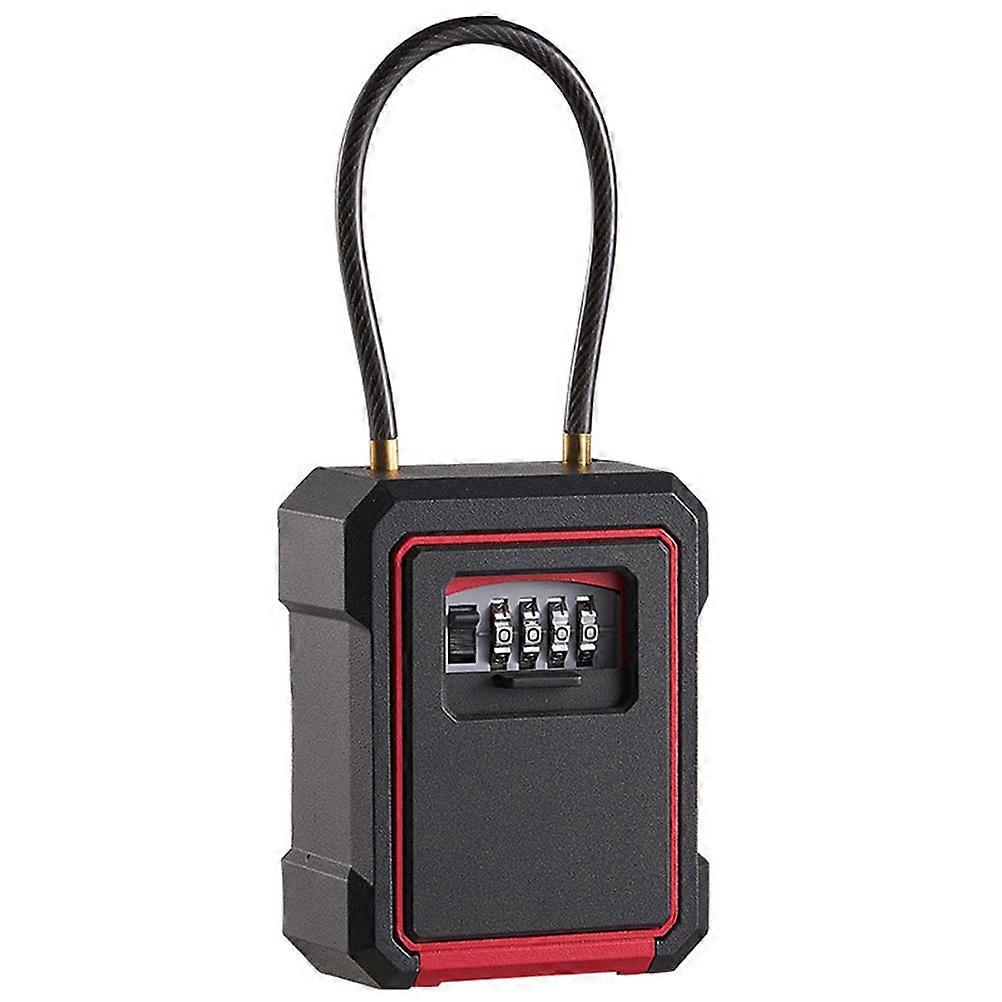 Key Lock Box Combination Lock Wall Mount Large Key Storage Holder .20X9.50X4.90CM 1Set