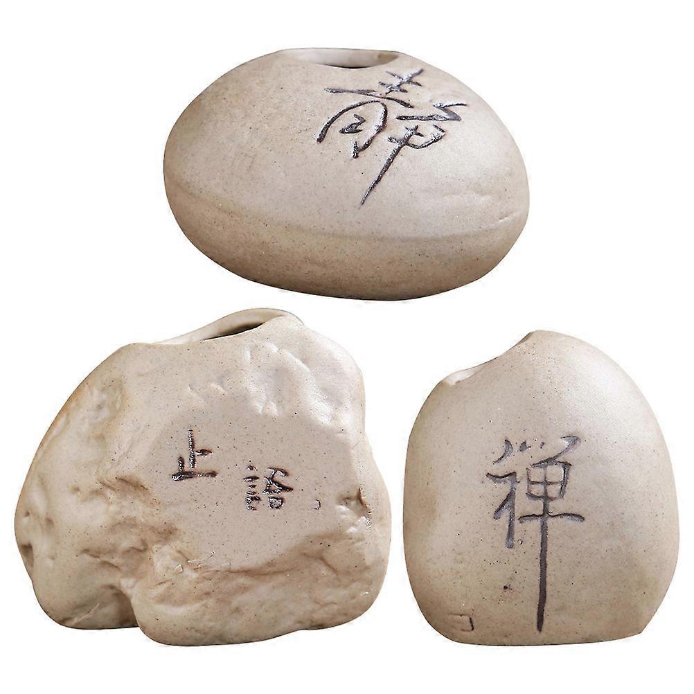 Minimalist Vase Decor Tiny Ceramic Flower Vase Light Grey 5x4.5cm 3Pcs