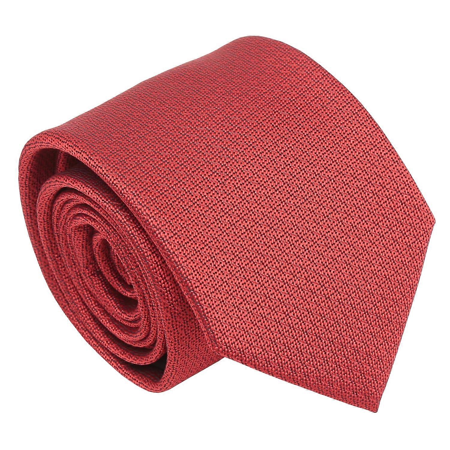 Red Non-Crease Textured Tie