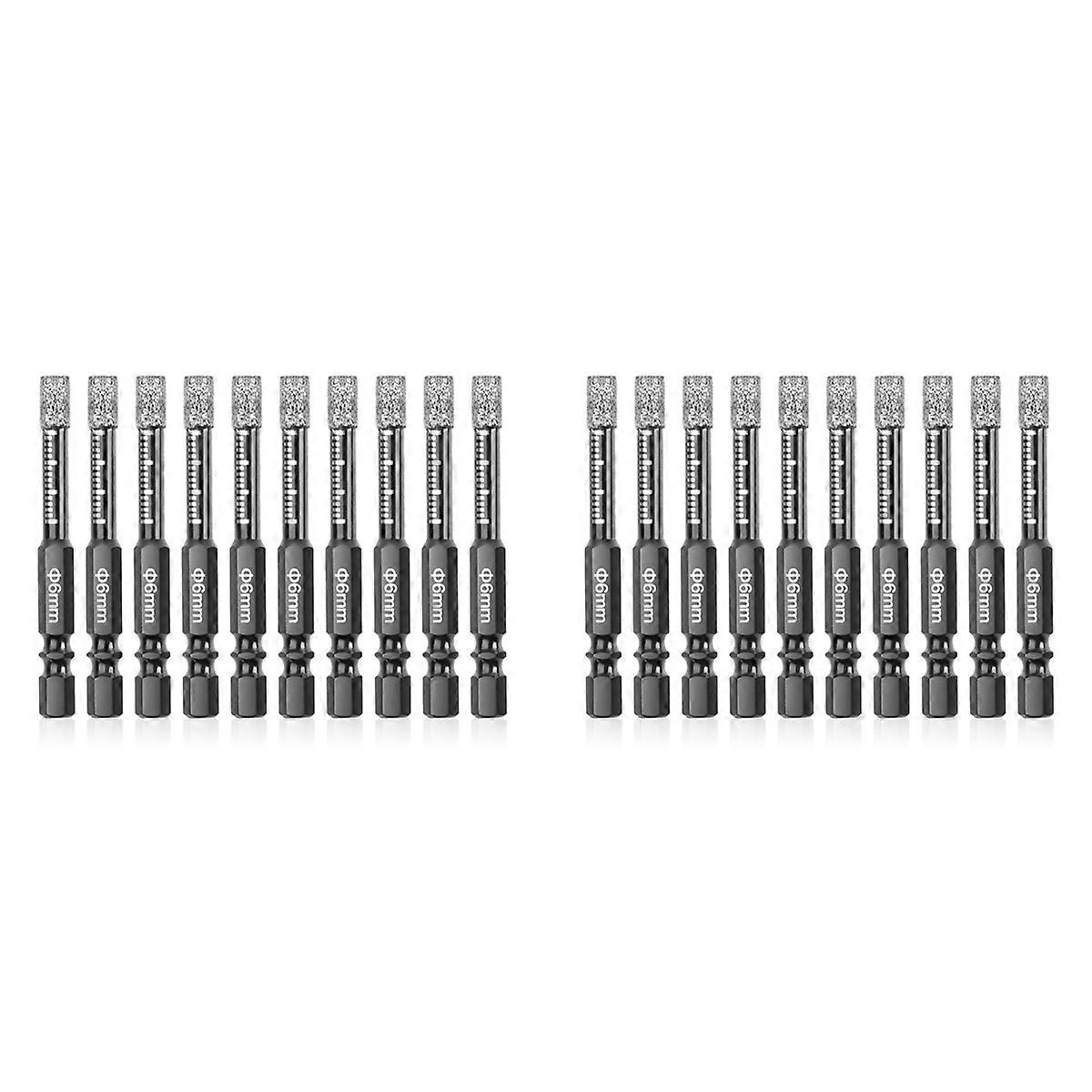 10Pcs Diamond Drill Bits,6mm Dry Diamond Core Drill Bit Set