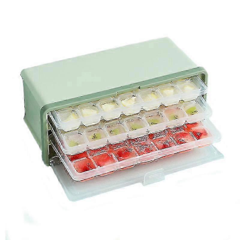 Hold Ice Cube Mold -layer Ice-ma Box With Lid Pp Pull-out Ice Tray