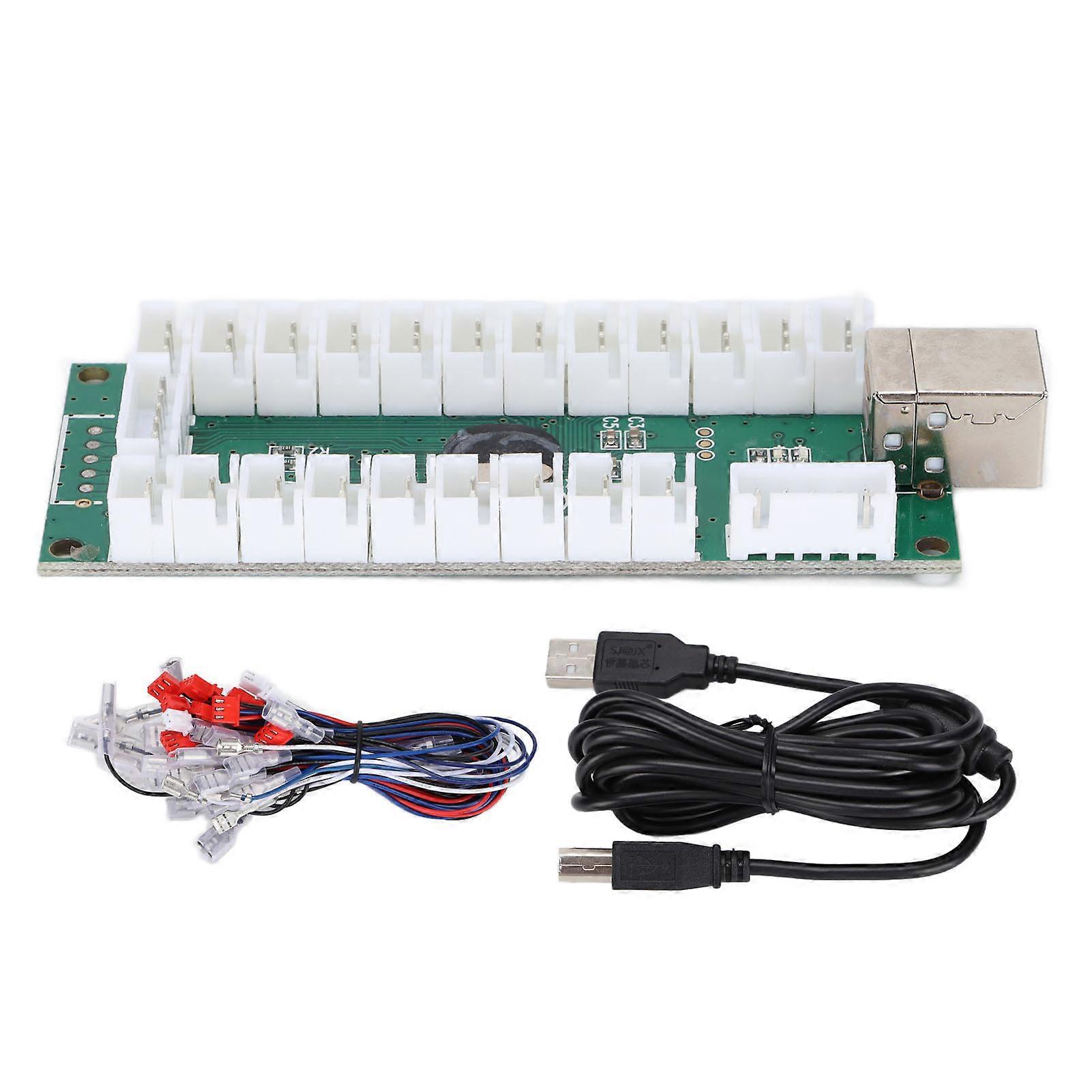 Encodeur USB QM070920 pour jeux d'arcade avec joystick LED pour Windows XP, Windows 7 et Windows 10