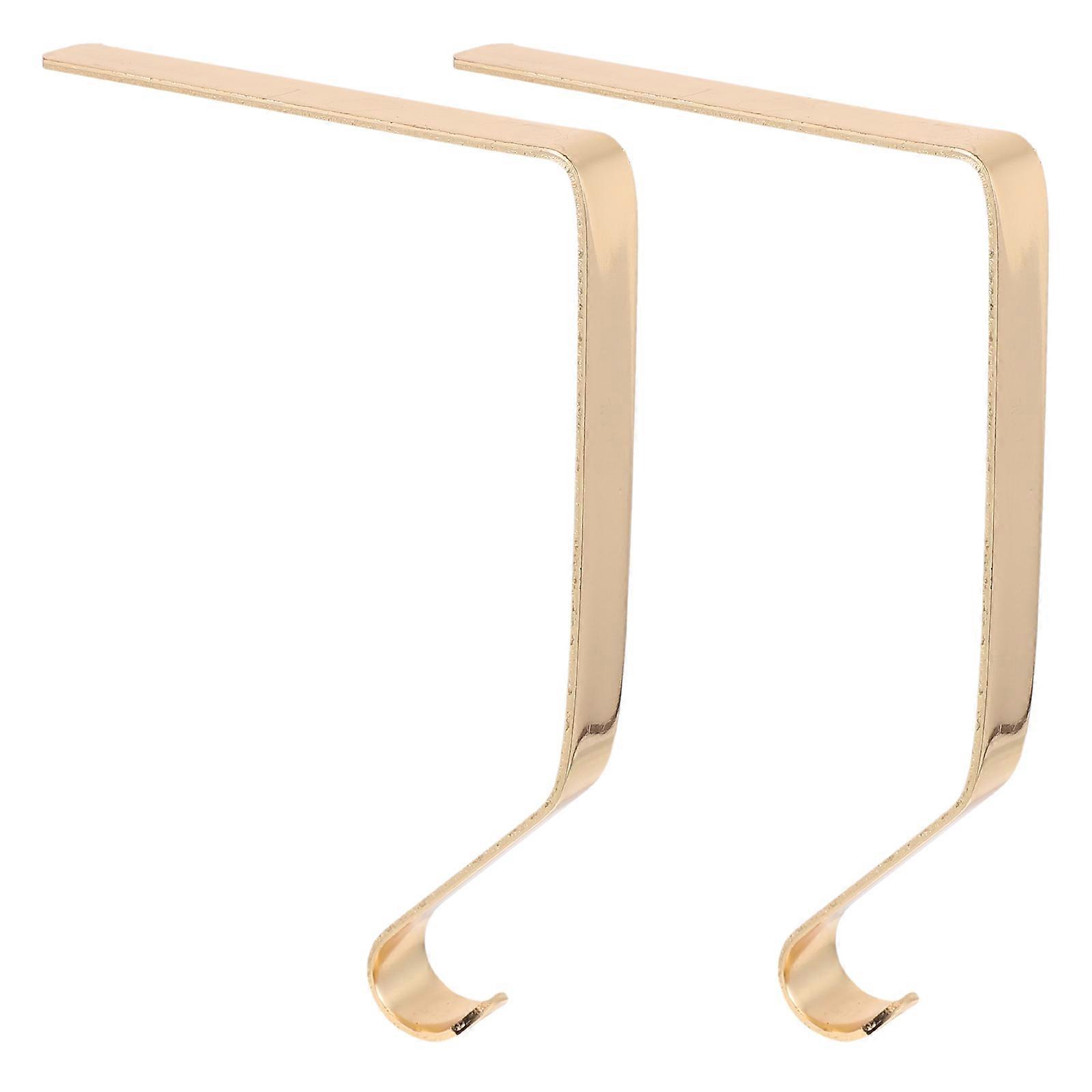 Metal Stocking Holder Mantel Hooks For Stocking Home School and Office Use 16X10.5CM 2Pcs