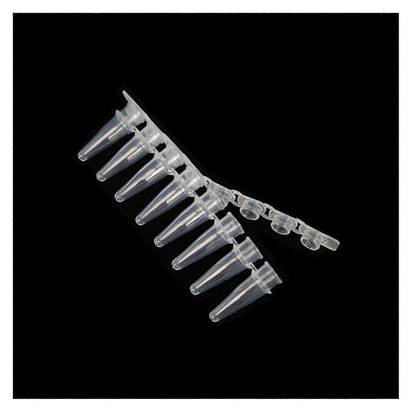 HMFANG 200 Set 0.2 ml PCR Centrifuge Tubes with Caps, 8 Strips, Ideal for Laboratory and Molecular Biology Use