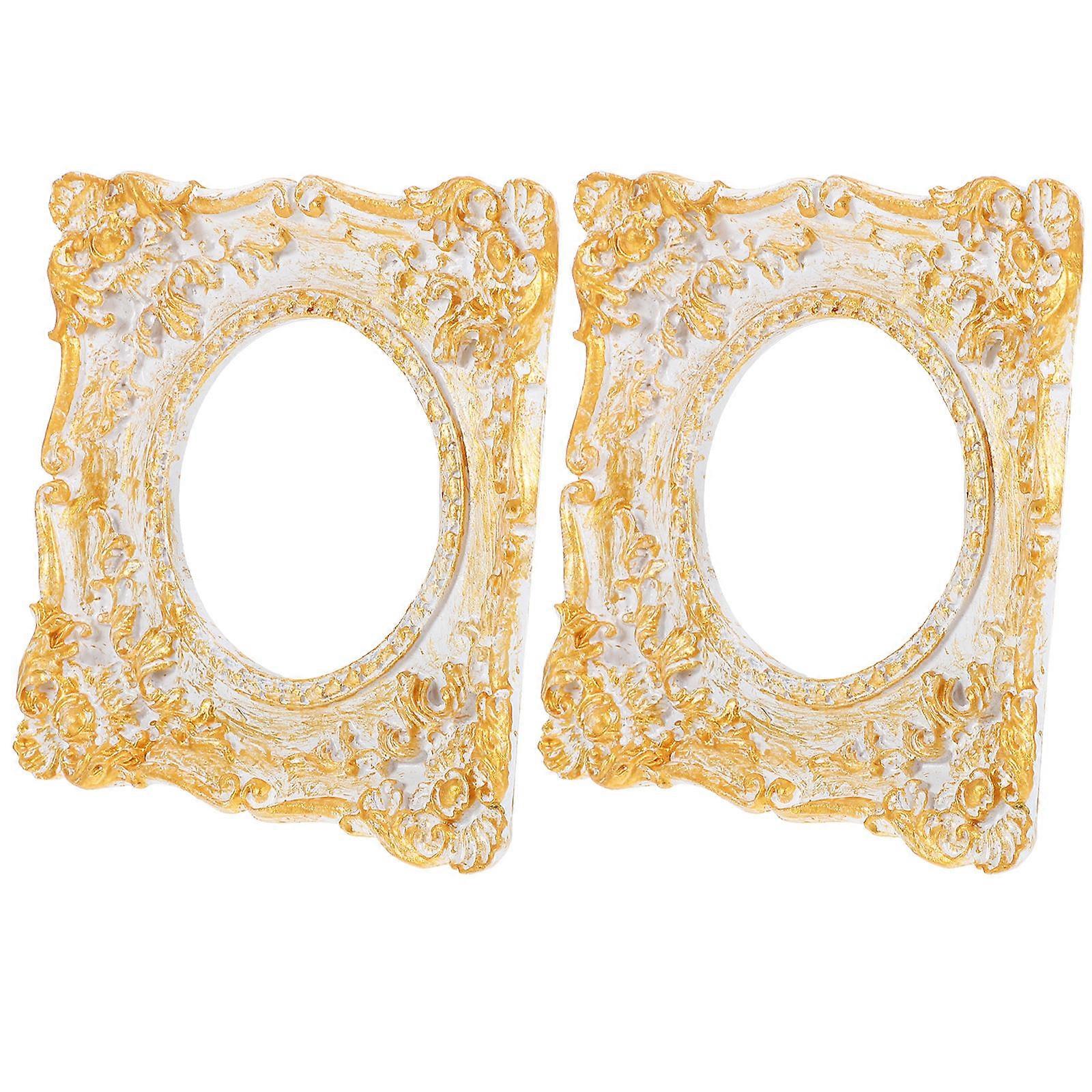Small Picture Frame Mini Resin Vintage Frames Interior Designers Home Decor 2Pcs