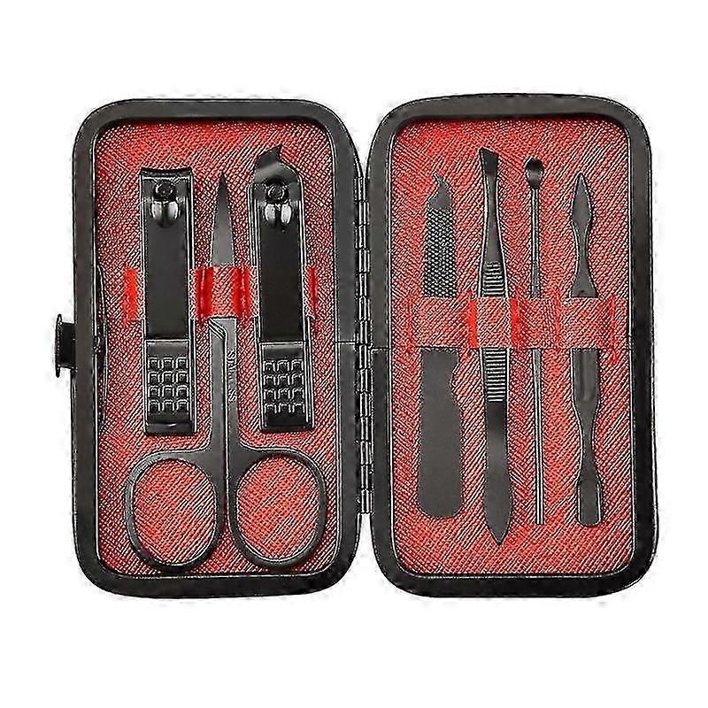 Black Manicure Set 7-piece Set Nail Scissors Nail Clippers Set Manicure Manicure Implement