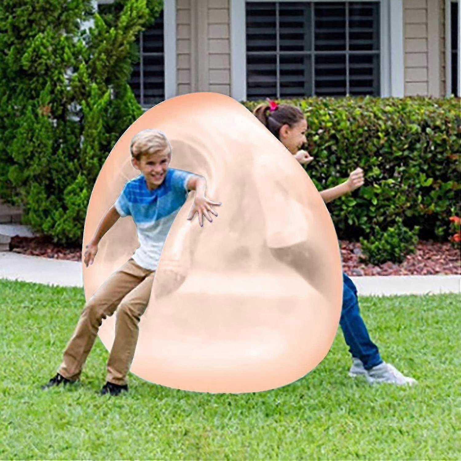 Inflatable Bubble Ball Toy for Adults and Kids, Soft Rubber Outdoor Game for Summer Beach and Garden