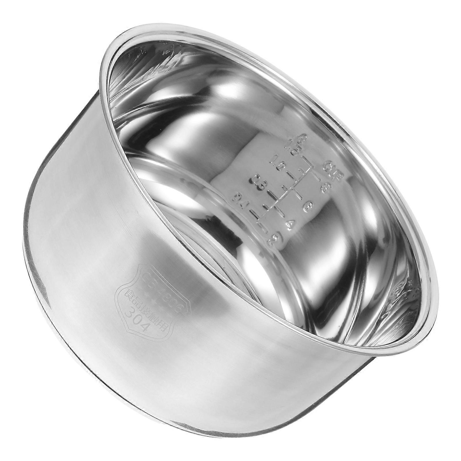 Stainless Steel Inner Pot for Rice Cooker Replacement for Steaming, Stewing, and Porridge Making, Easy to Clean