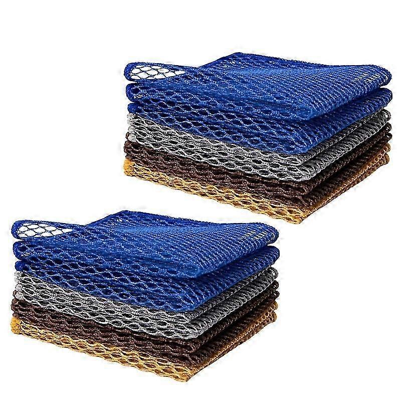 1-5pcs Mesh Cleaning Dishcloth Multipurpose Kitchen Grid Dishwashing Reusable Towel Non-stick Cleaning Rag Oil Wipes Cleaning
