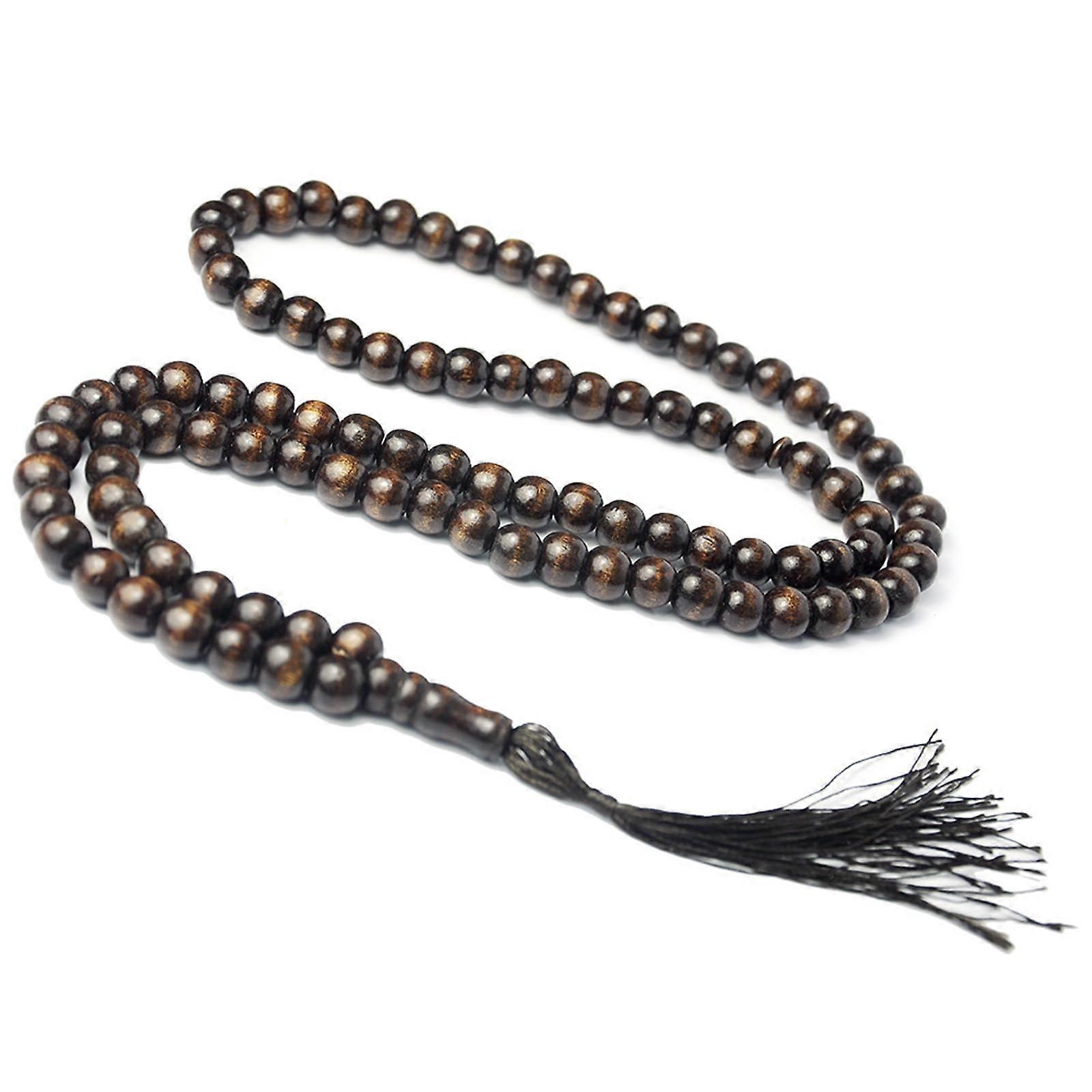 Tasbih 念珠 99 个木念珠 Misbaha 珠子伊斯兰开斋节咖啡'