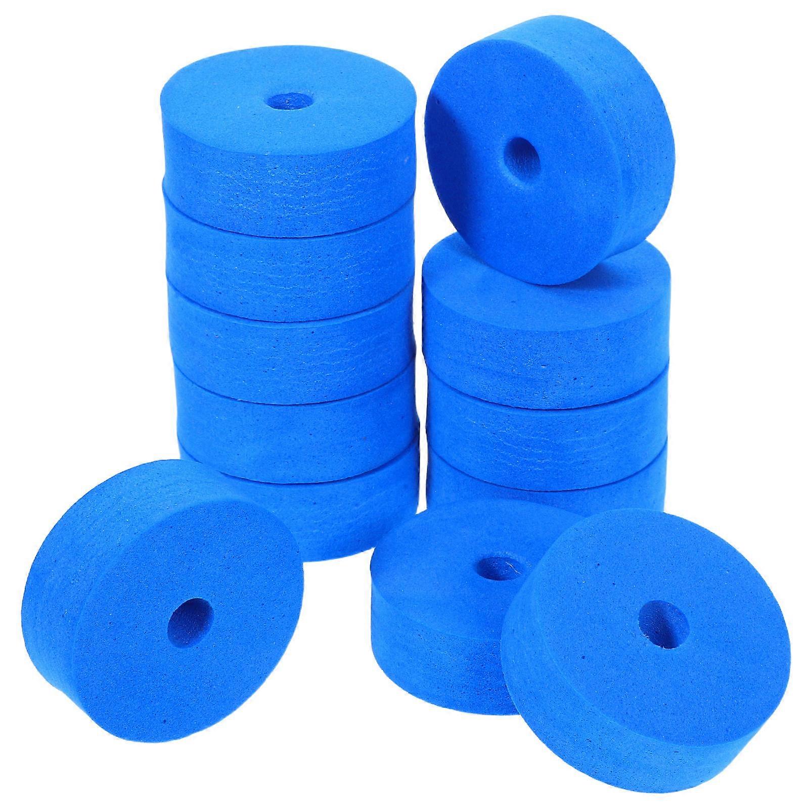 12pcs Lake Blue Cymbal Felt Washers – Thick Durable Pads for Vibration Reduction, Drum Instrument Accessories for Live Performances