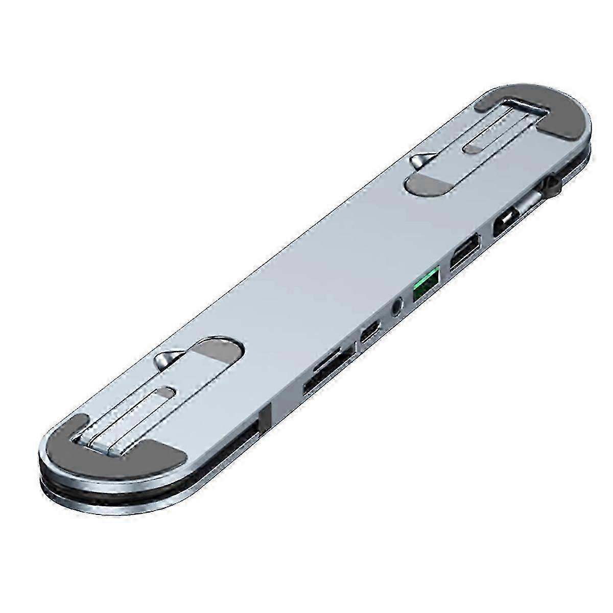 6 i 1 USB C bærbar dokkingstasjon stativ USB C Hub 4K USB 3.0 PD 100W type