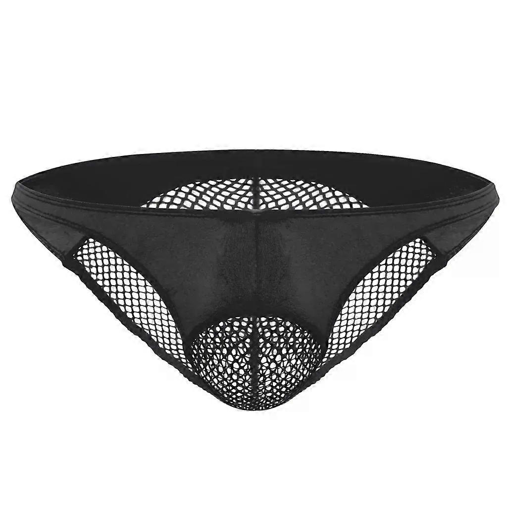 Halvtransparent Herr Erotisk Kort Underkläder Bögar Låg midja U Konvex Påse Trosor Mesh, Andedräkt Komfort Snabbtorkande Mankini