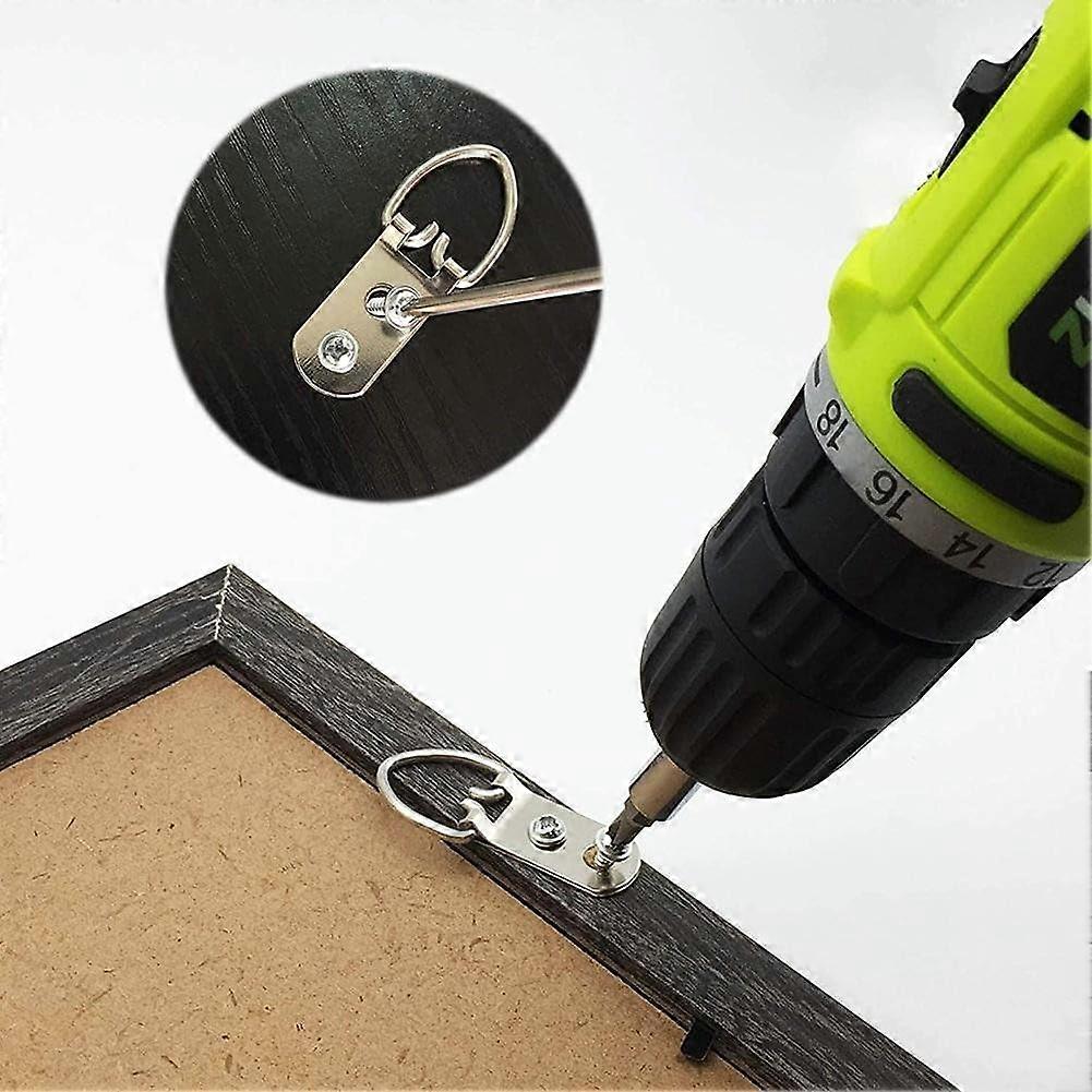 Secure your artworks with the Dring picture hanger set, 1050 pieces of iron hooks and screws for easy wall mounting (2 holes, 50 pieces).