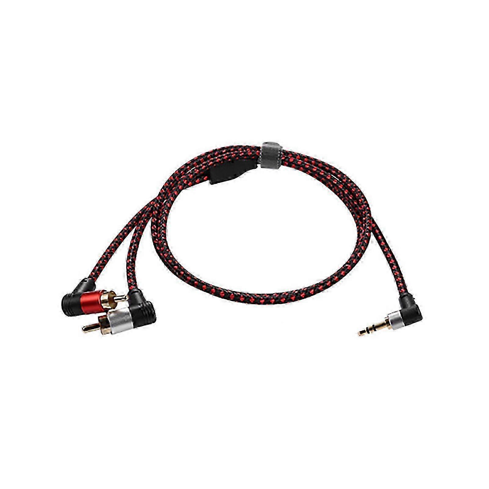 3.5mm to Male RCA Adapter Double Elbow HD RCA Conversion Cable for VCR DVD Player TV Camcorder