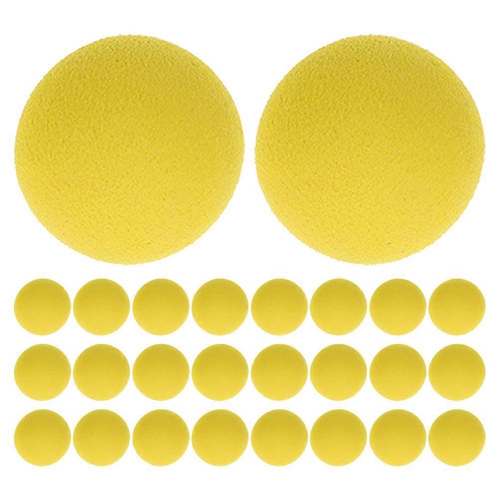 Yellow Foam Balls for Decoration and Games Soft Lightweight Portable 48pcs Ideal for Kids Parties and Family Gatherings
