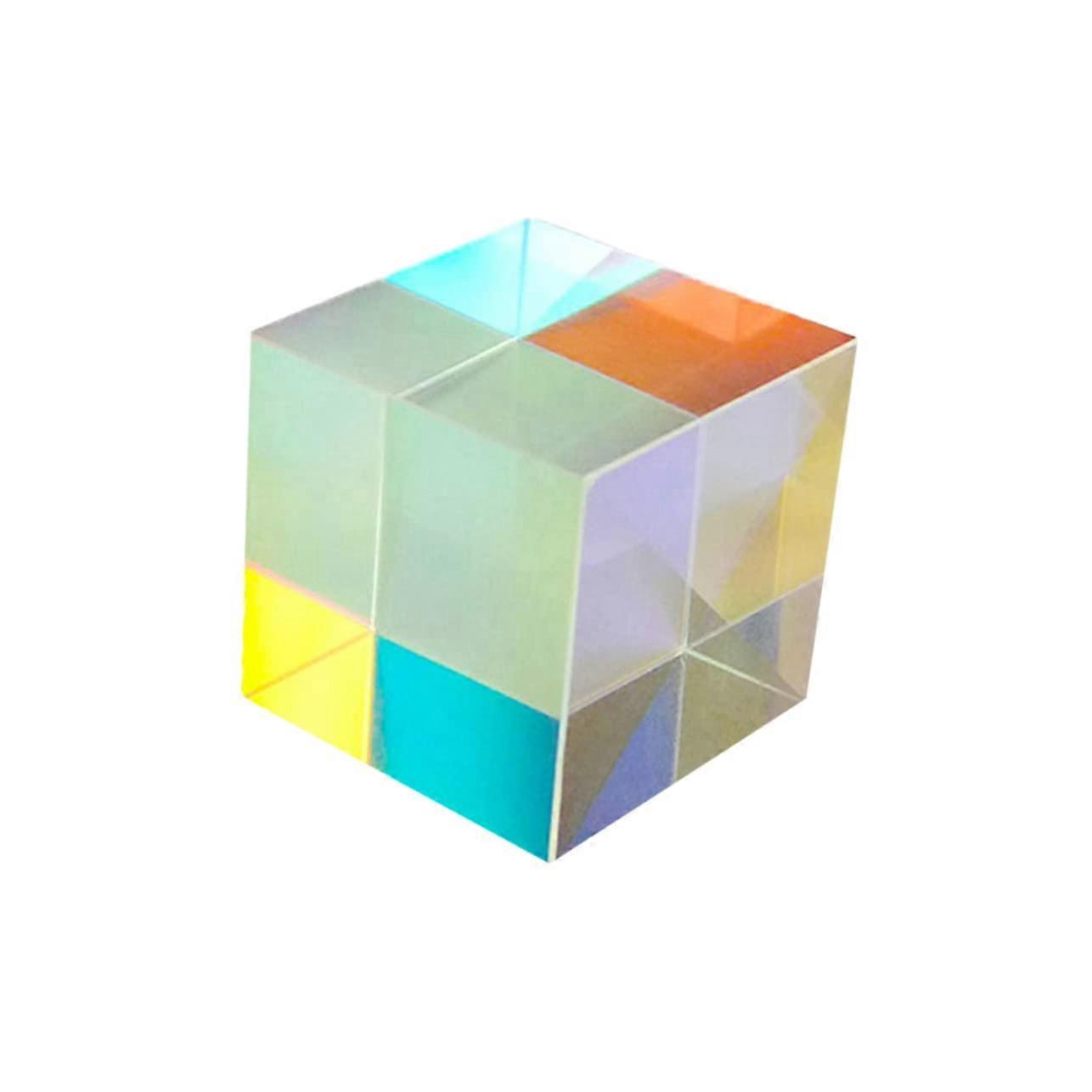 Cube with Optical Glass Lens Prism Effects 20 x 20 x 20 mm for Learning Boys and Girls 2X2cm As Shown