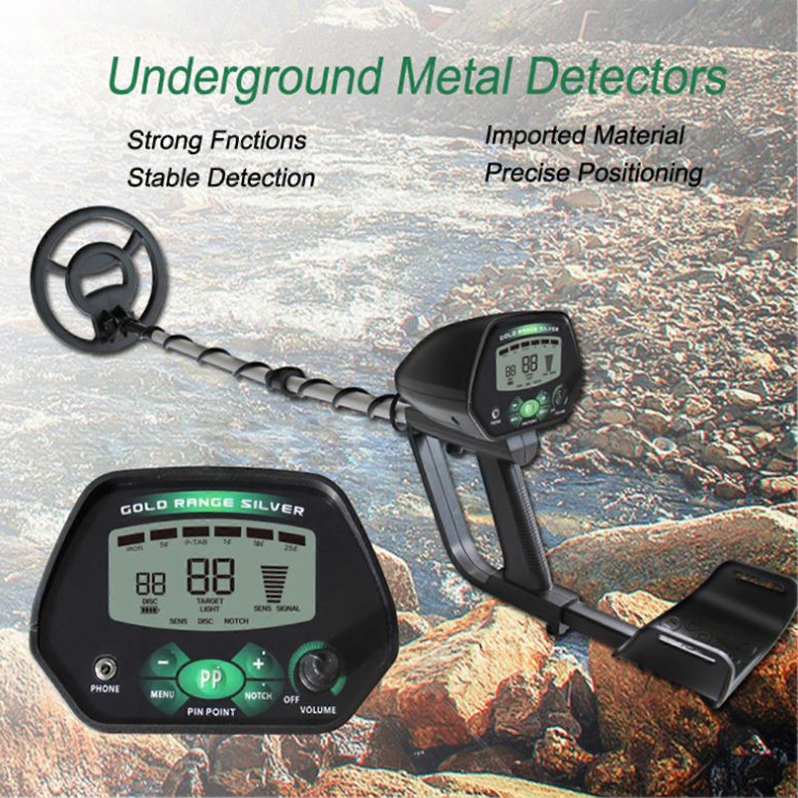 Portable Underground Metal Detector High Sensitivity Gold Finder Detecting Tool LCD Display with Earphone
