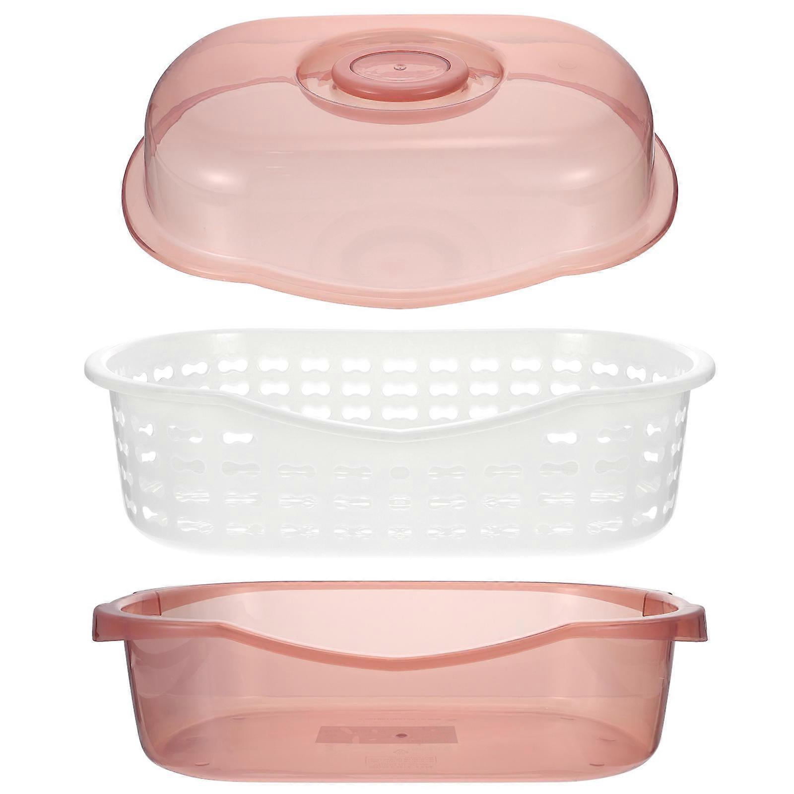 1Pc Colander with Lid Kitchen Strainer PP Drying Basket for Baby Bottles