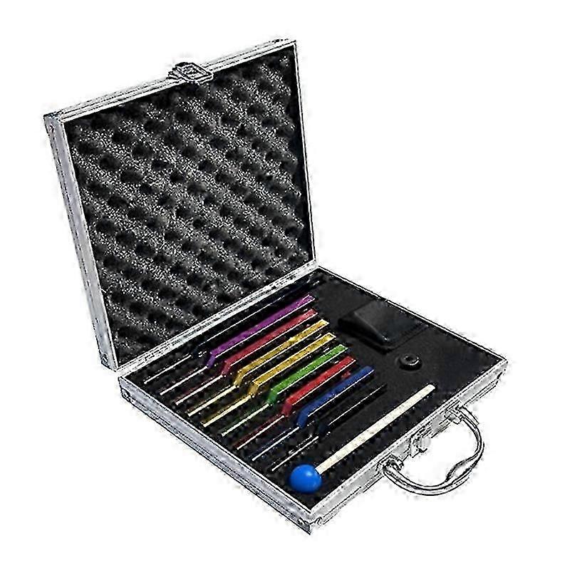 9 Tuning Forks for Healing, Sound Healing, Body Retention with Aluminum Gift Box, Tuning Fork Set bs