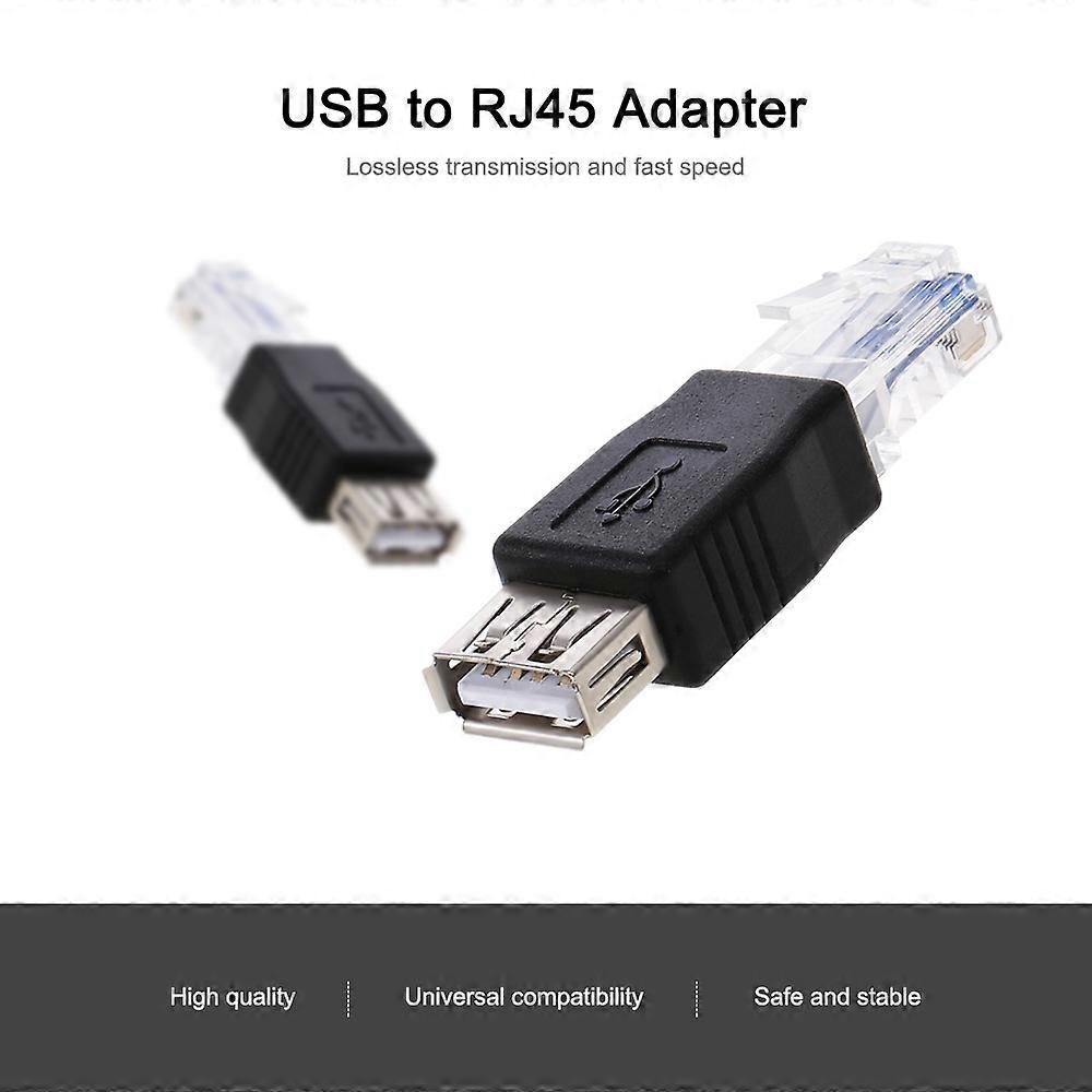 USB to RJ45 Adapter USB2.0 Female to Ethernet RJ45 Male Plug Adapter Connector