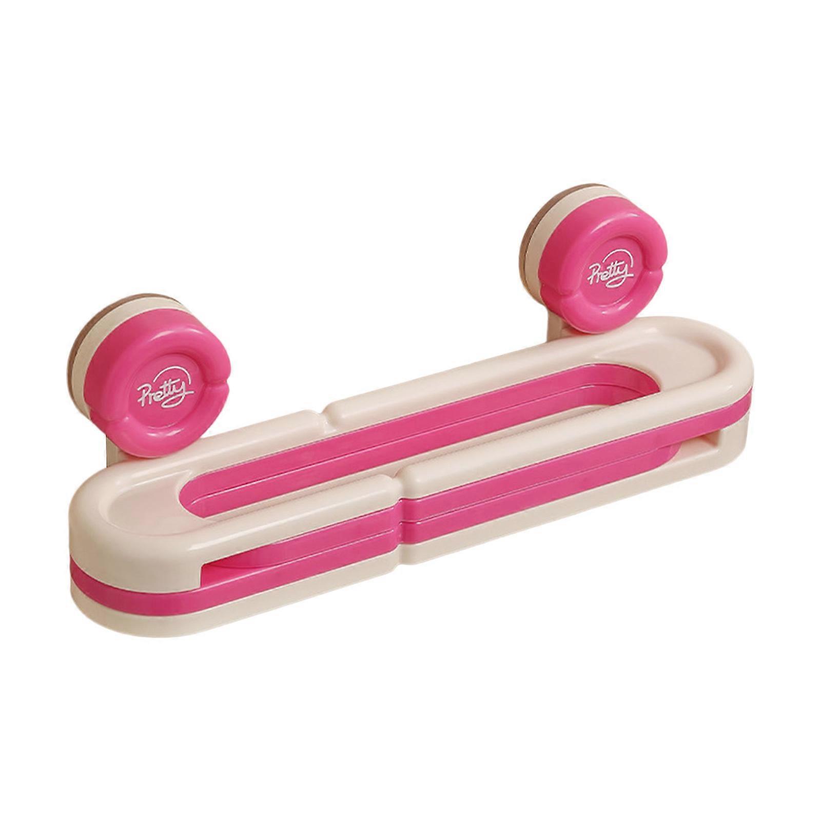 Space Efficient Wall Mounted Slipper Rack Bathroom Storage Shelf With Quick Drain Design Easy Installation Rack Pink