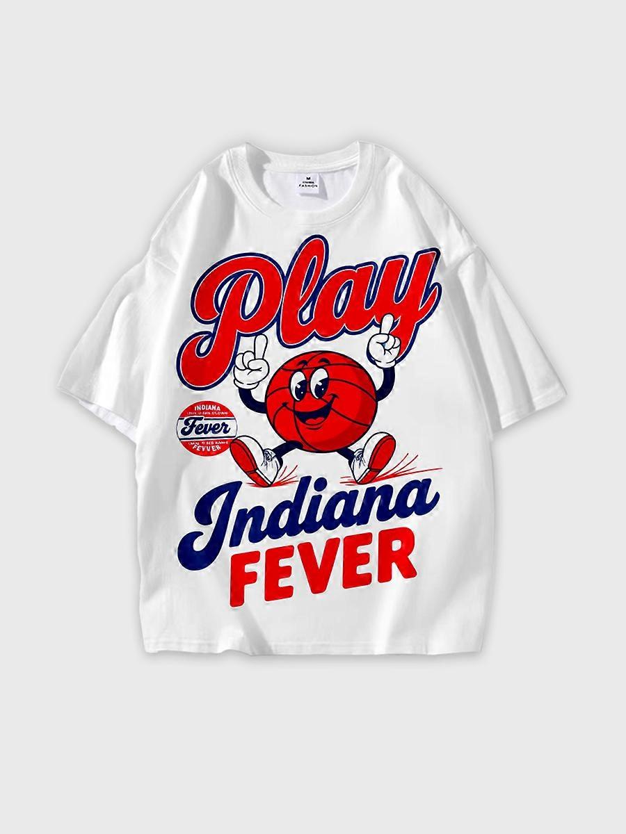 T-shirt round neck Pattern loose short sleeve JW457