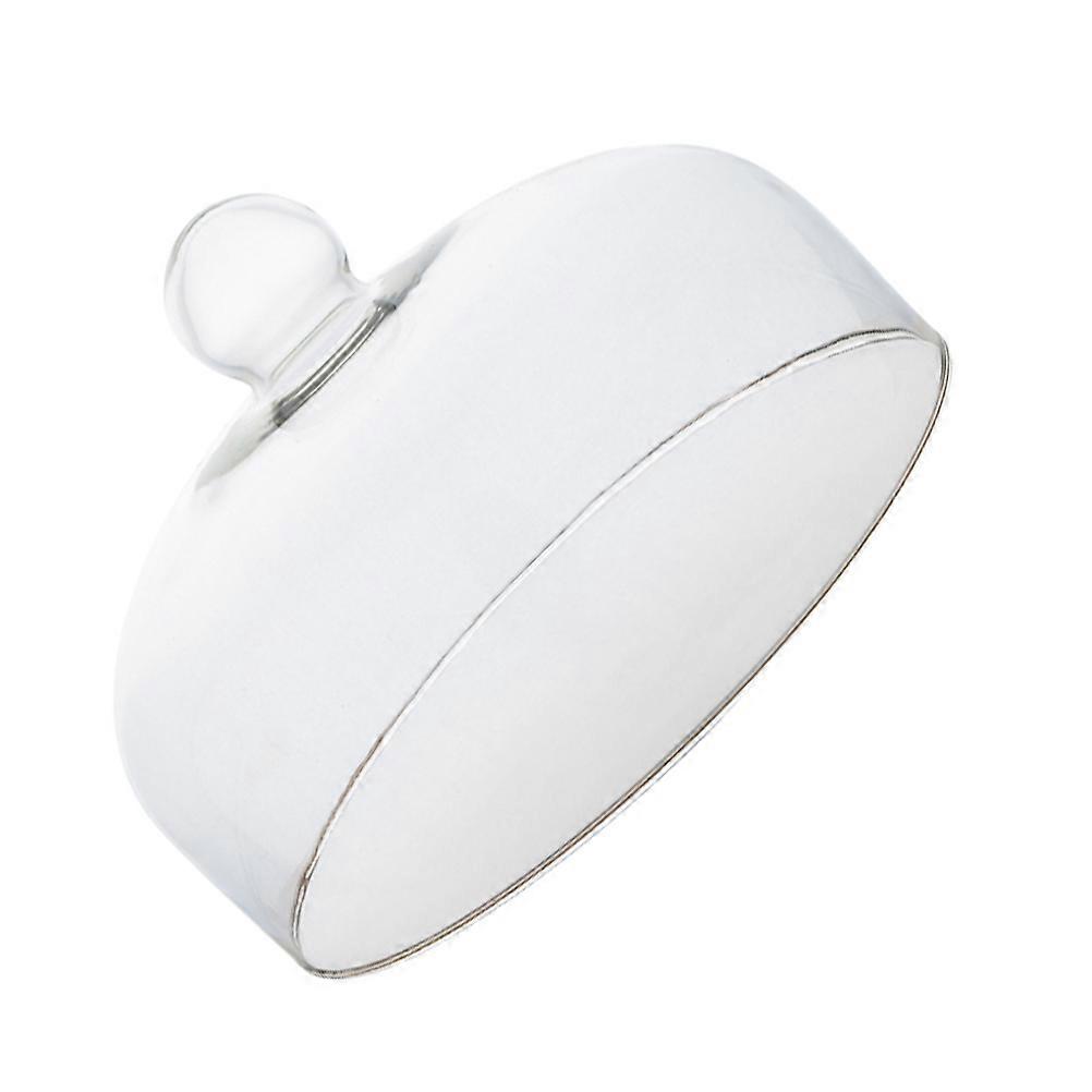 غطاء كيك زجاجي دائري ومحمول لتخزين الطعام خالي من الرصاص 21 سم قطر 14 سم ارتفاع 1 عبوة