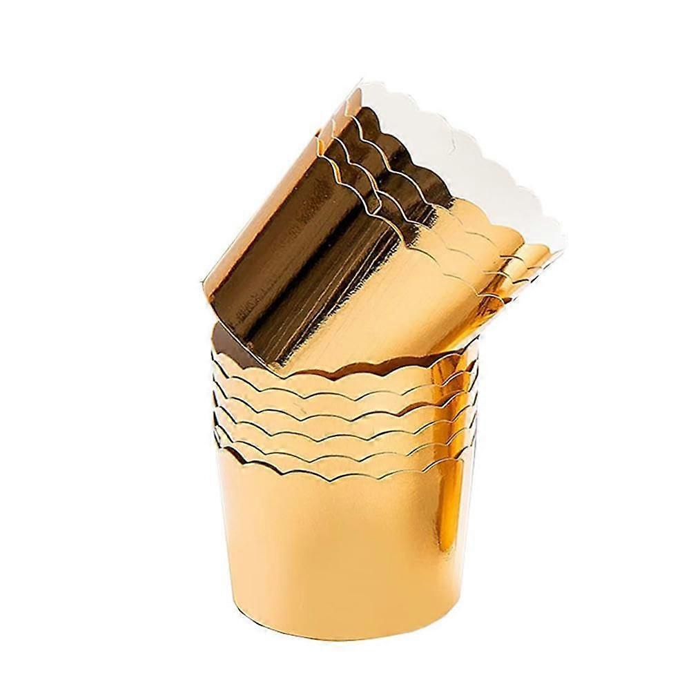 50 Pieces Christmas Liners Mini Baking Cups Paper Baking Cups Baking Paper Baking Paper Muffin Cases Cases Gold 50pcs