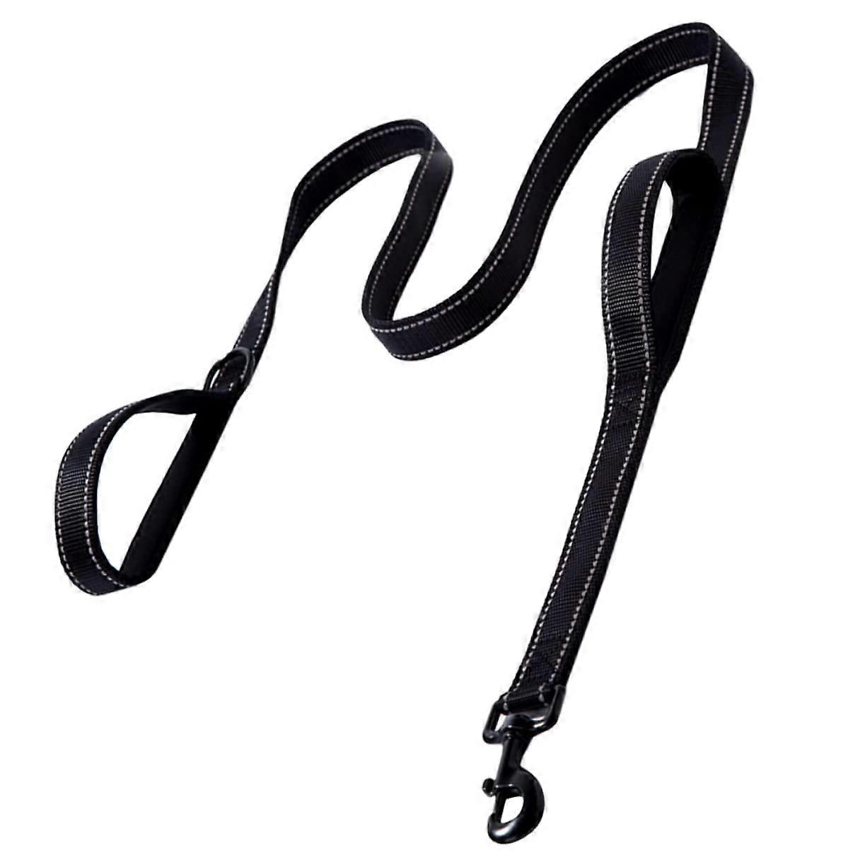 Dog Lead for Pets - Durable Double Handle Rope Slip Lead for Heavy Dog Training, Long Black 6ft, Multipurpose Design