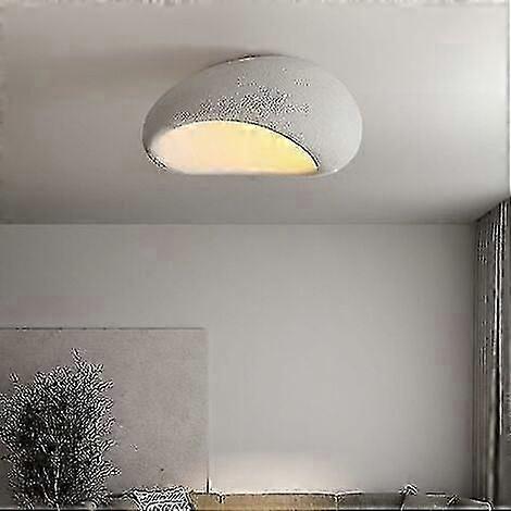 Svkbjroy Modern Minimalist Ceiling Light, Wabi-sabi Style Resin Ceiling Light,(color : White, Size : 20cm)