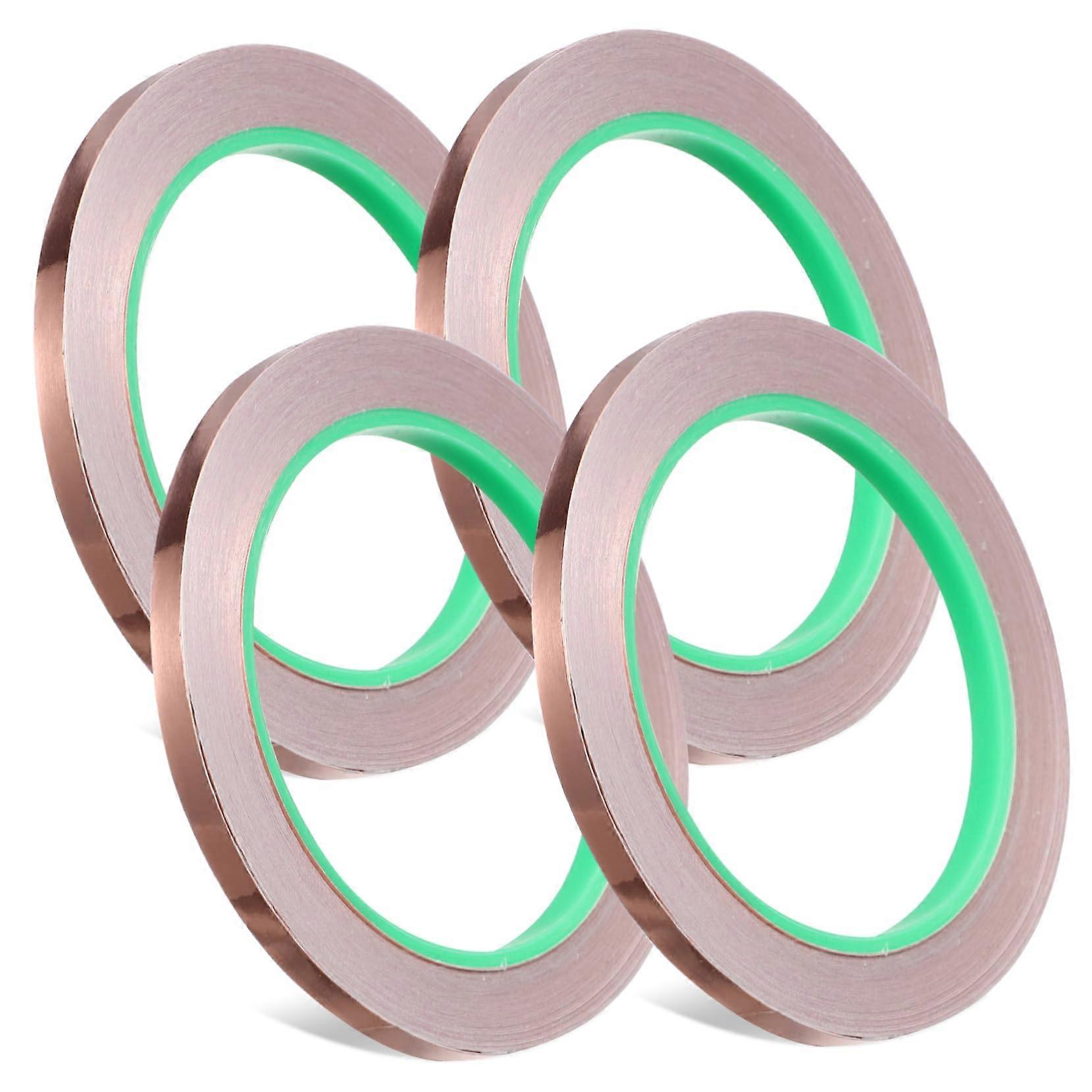 4 Rolls Conductive Copper Tape SelfAdhesive for Electronics Soldering Repairs Craft Projects Versatile Use for Creative People
