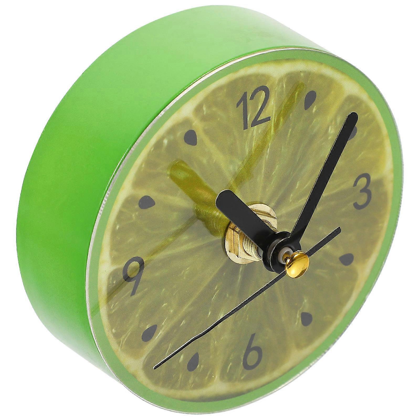 Lemon Stickers Refrigerator Sticker Fridge Clock Magnetic Round Shape Kitchen Use 1Pack