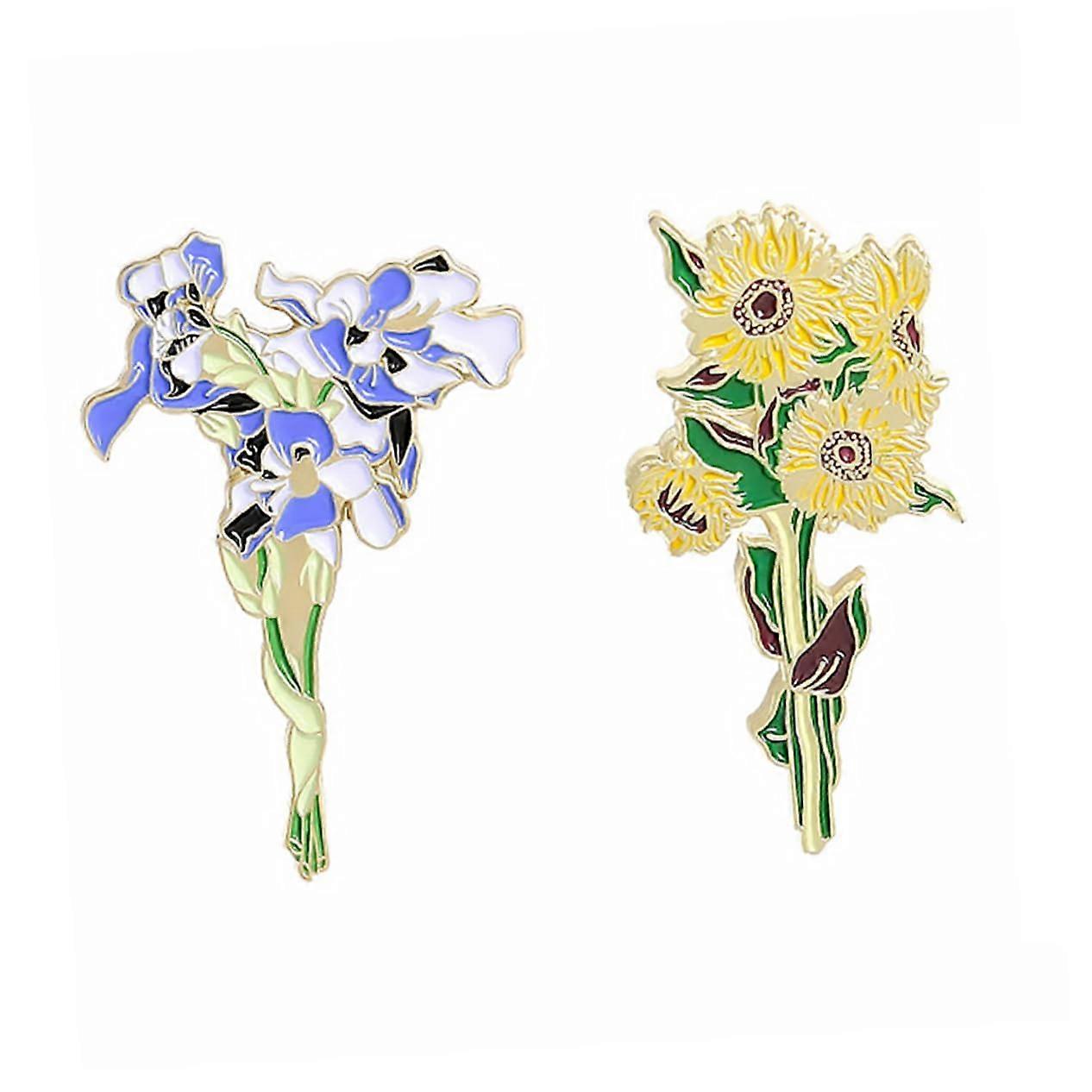 Pack of 2 iris brooches Christmas pin for children's backpack badge brooch