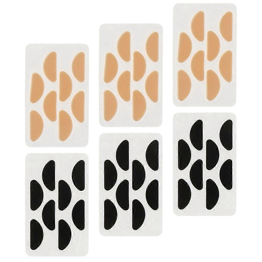 Glasses Adhesive Nose Pads Soft Anti-Skid Height Increase Assorted Color 12Sheets