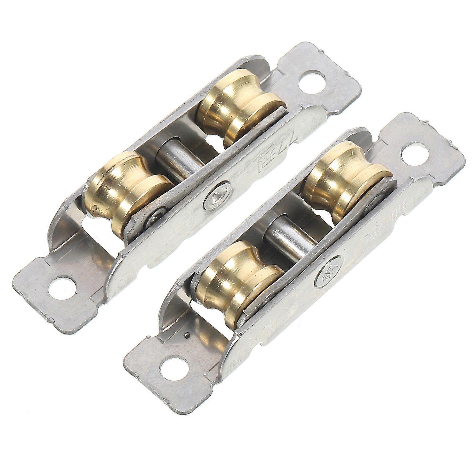 Stainless Steel Sliding Door Rollers & Pulley Track for Patio & Wardrobe – Smooth, Noiseless Replacement Hardware for Sliding Windows & Doors