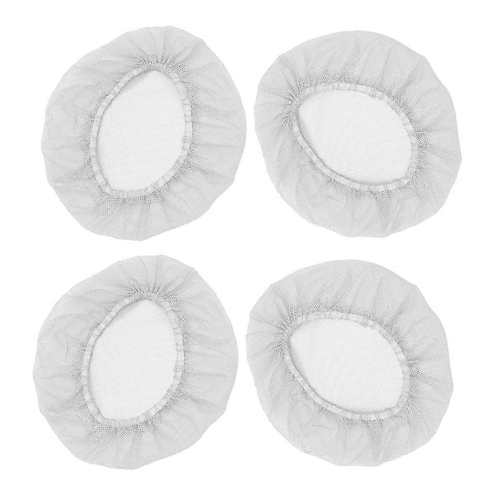 4pcs Reusable Elastic Mesh Hair Nets, Cotton Cooking Caps for Food Service Workers, White Kitchen Hair Net for Chefs, Breathable Design, Prevents