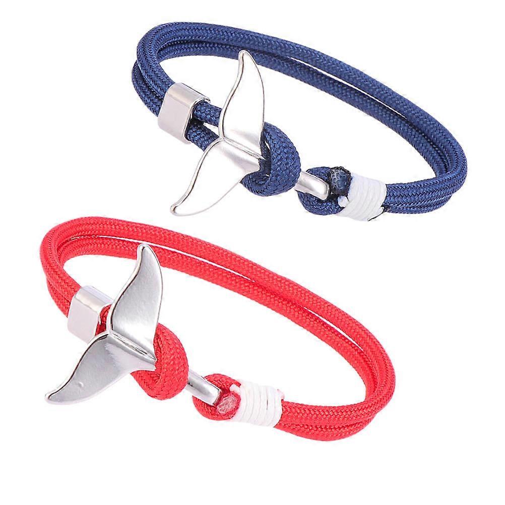 Whale Tail Bracelet for Women Featuring Assorted Colors and Lifelike Design Made of Polyester and Alloy