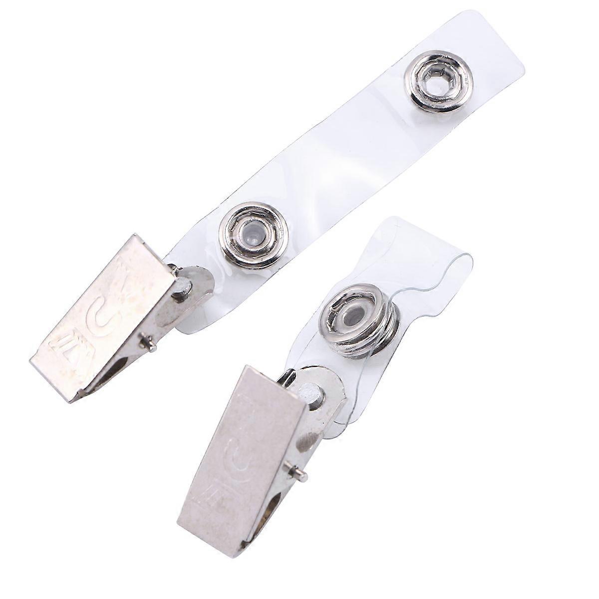 Transparent Retractable Badge Reel with Clip for ID Card Holder ABS Acrylic 100pcs