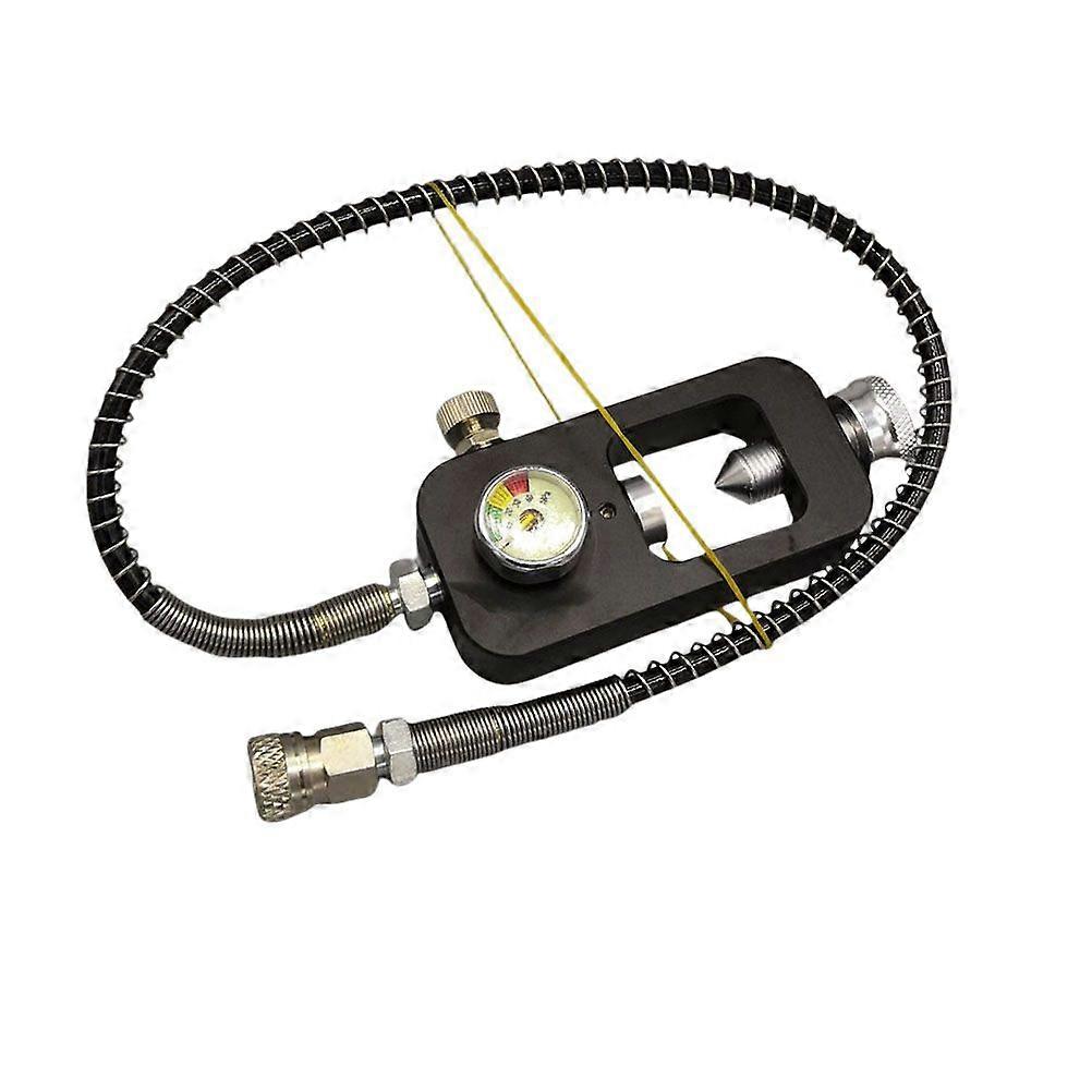 Scuba Diving Oxygen Bottle Inflation Large Bottle Turned into Small One Inflation Black