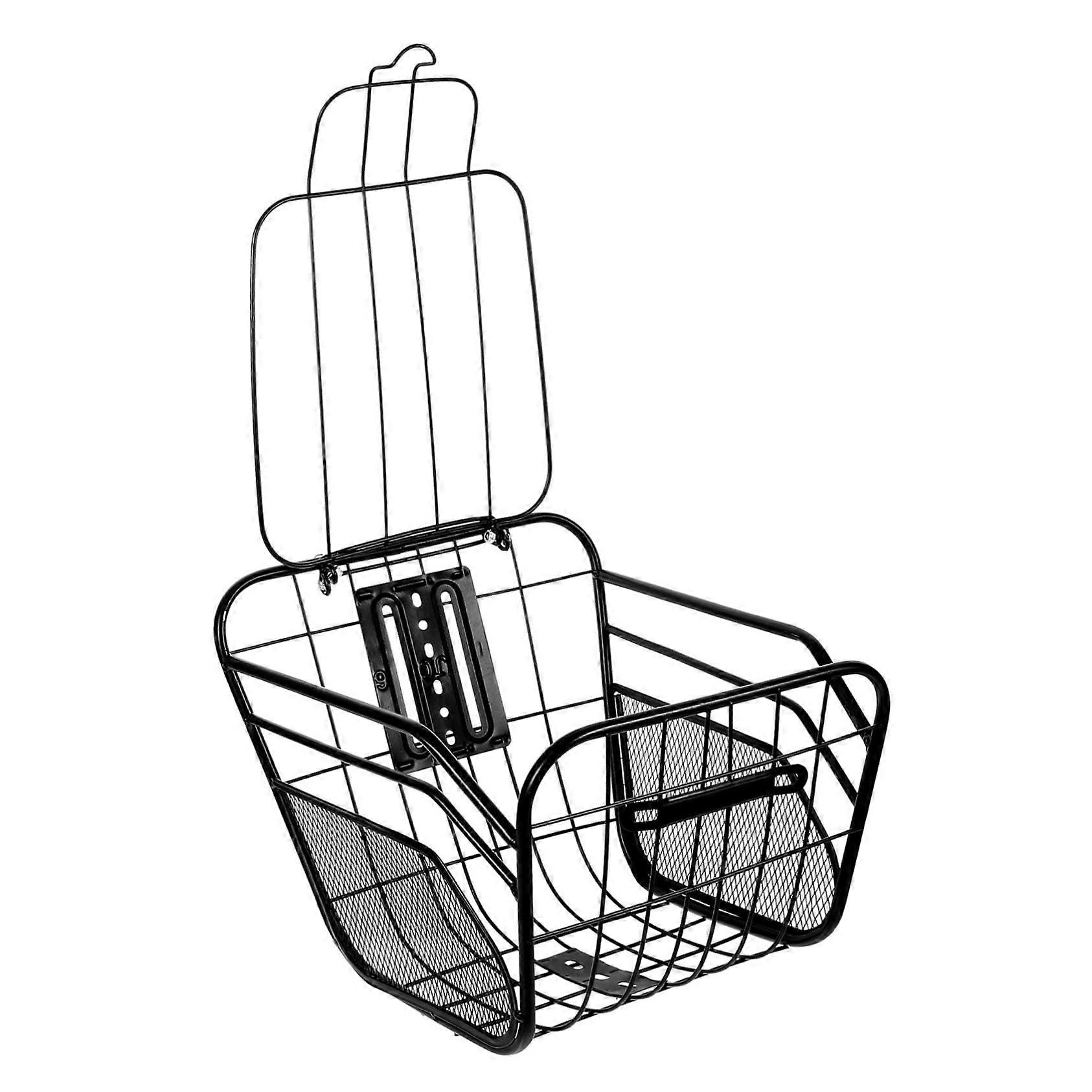 Metal bicycle basket front basket for bikes, sturdy handlebar basket with large capacity, easy to install for bicycles and bikes for daily shopping.